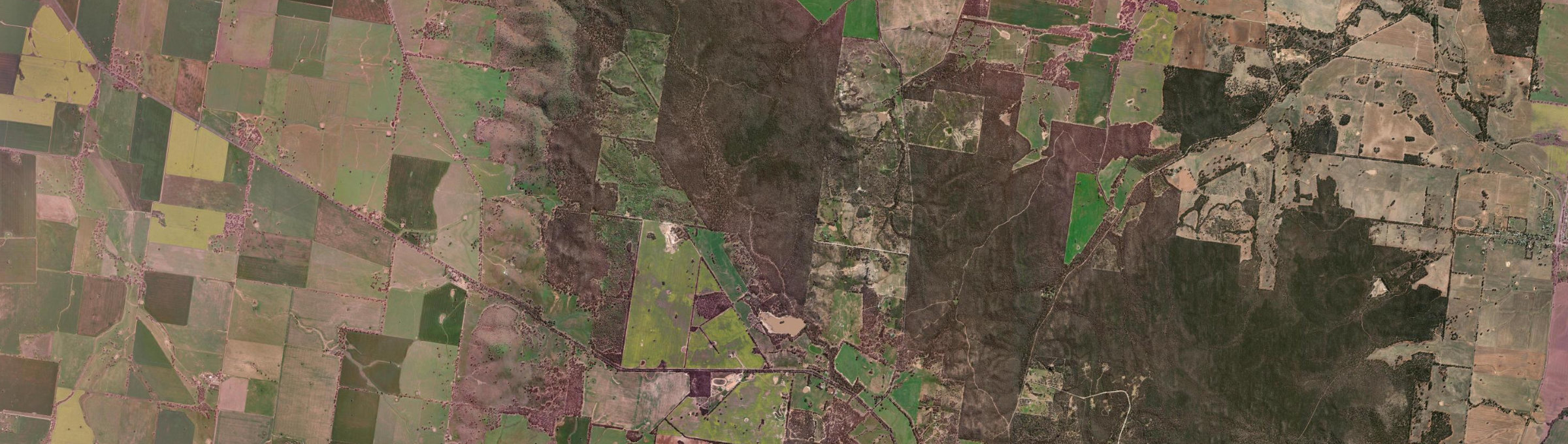 Aerial view of Skinners Flat, VIC