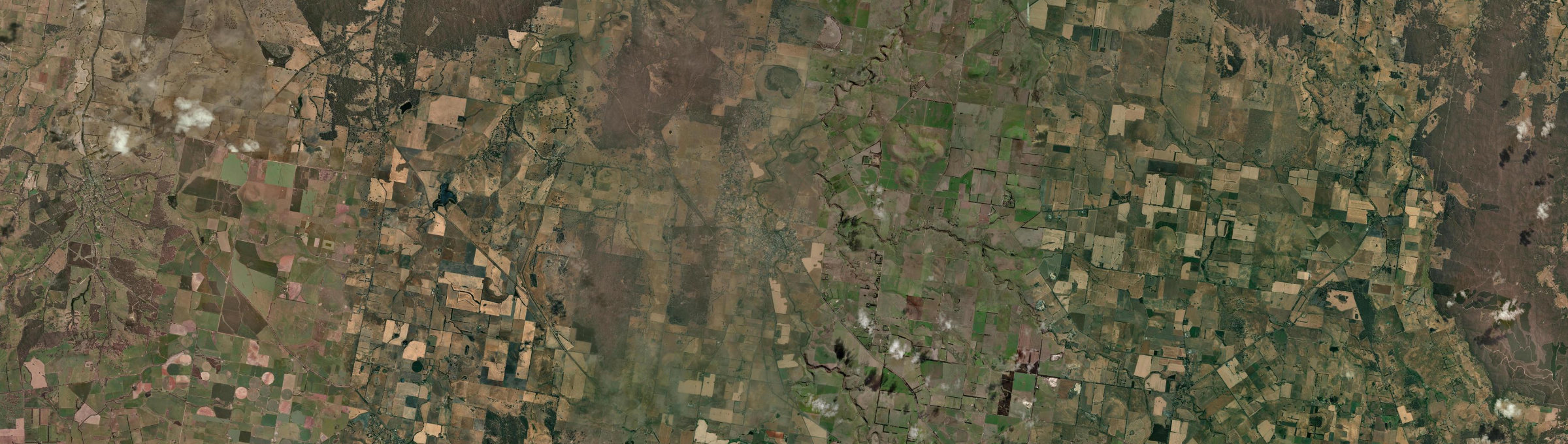 Aerial view of Clunes (Vic.), VIC