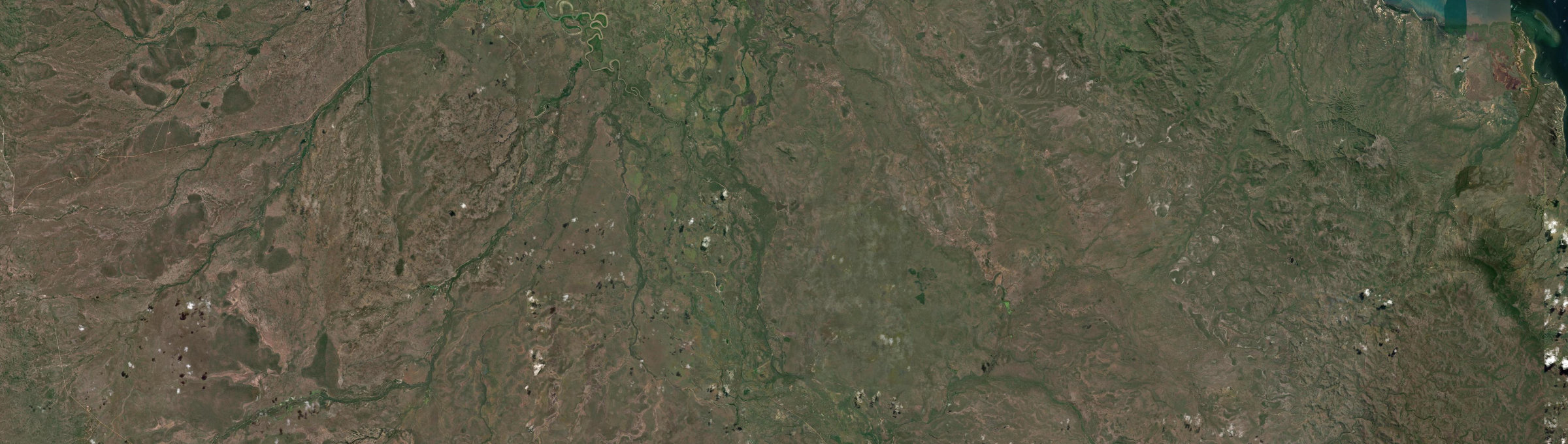 Aerial view of Lakefield, QLD