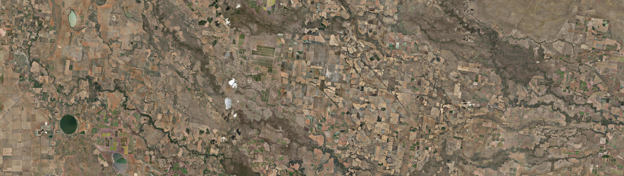 Aerial view of Tullakool, NSW