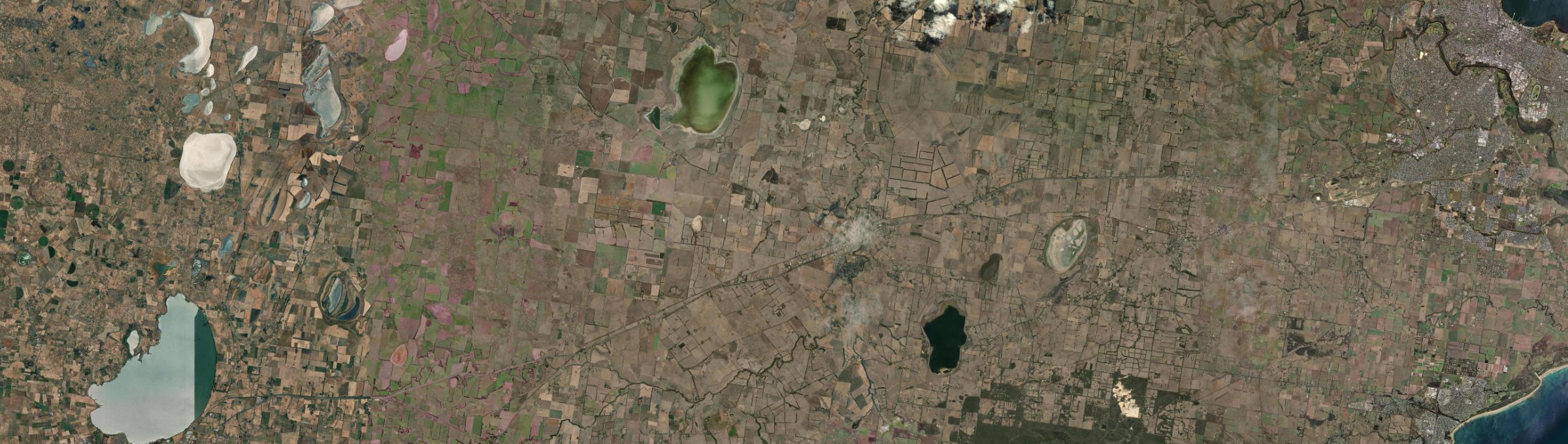 Aerial view of Winchelsea, VIC