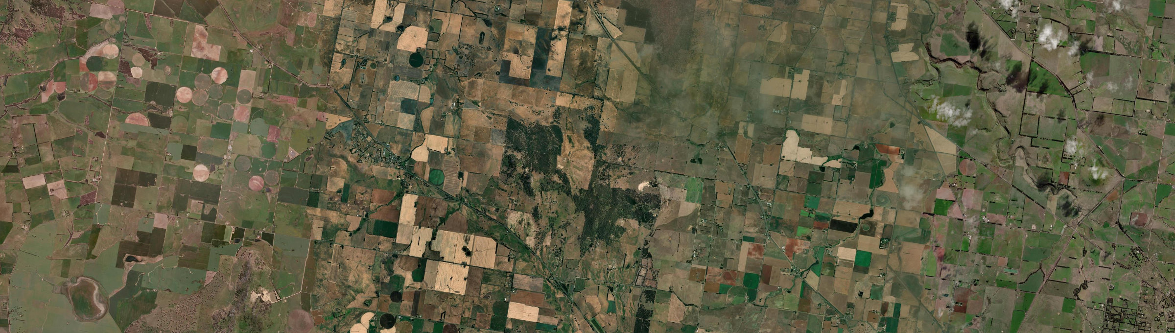 Aerial view of Mount Bolton, VIC