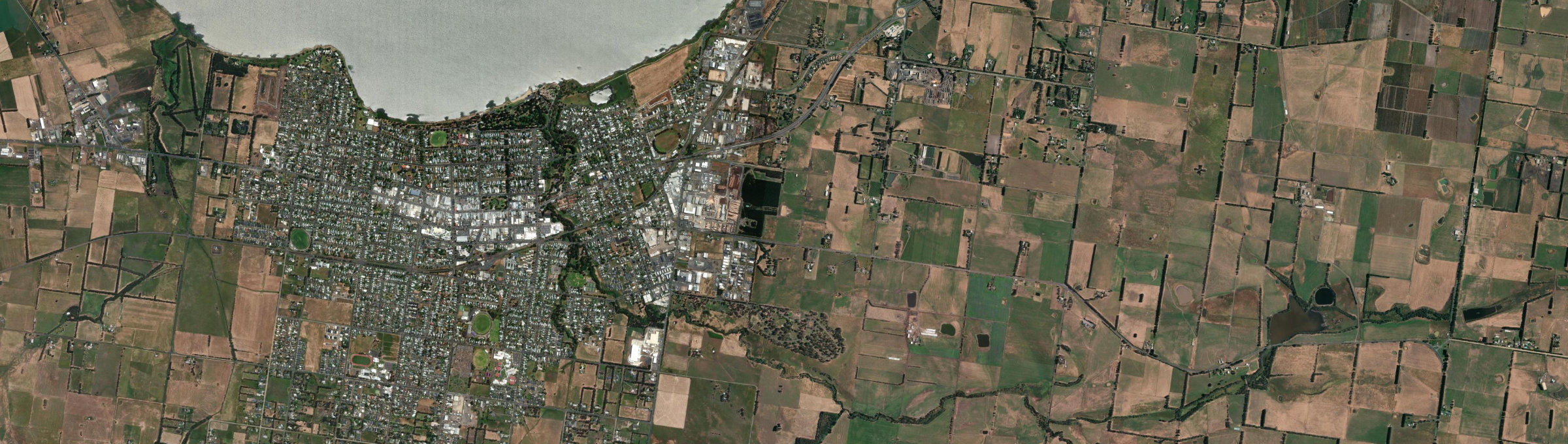Aerial view of Colac East, VIC