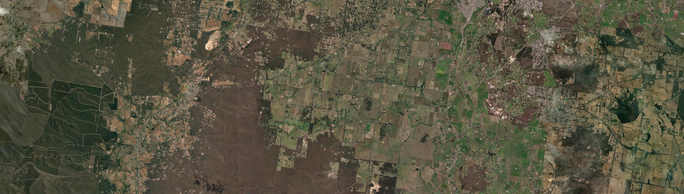 Aerial view of Ross Creek (Vic.), VIC