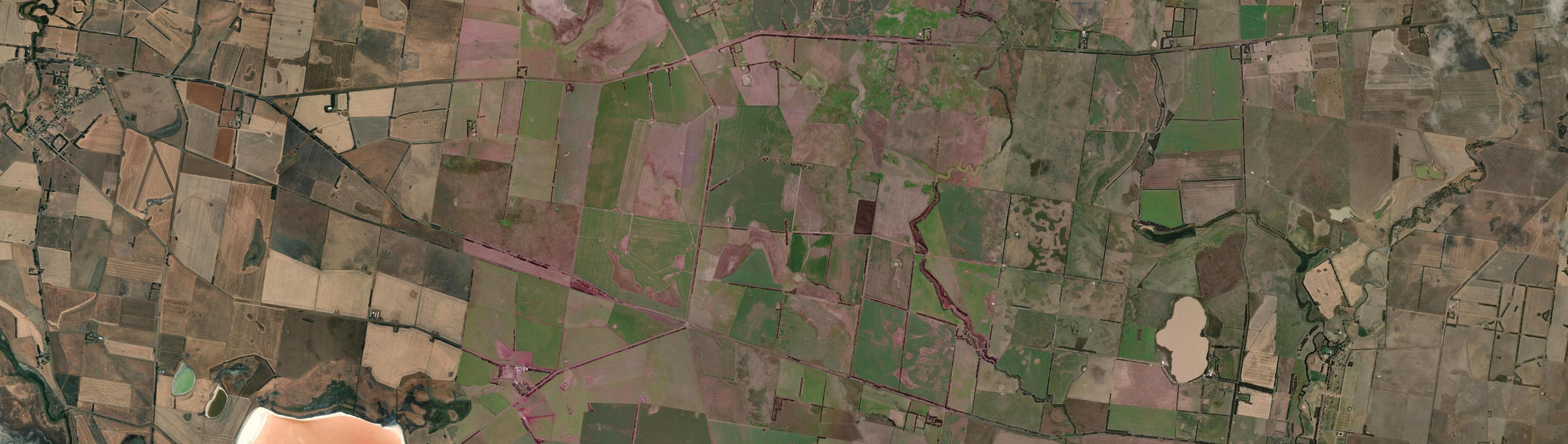 Aerial view of Barunah Plains, VIC