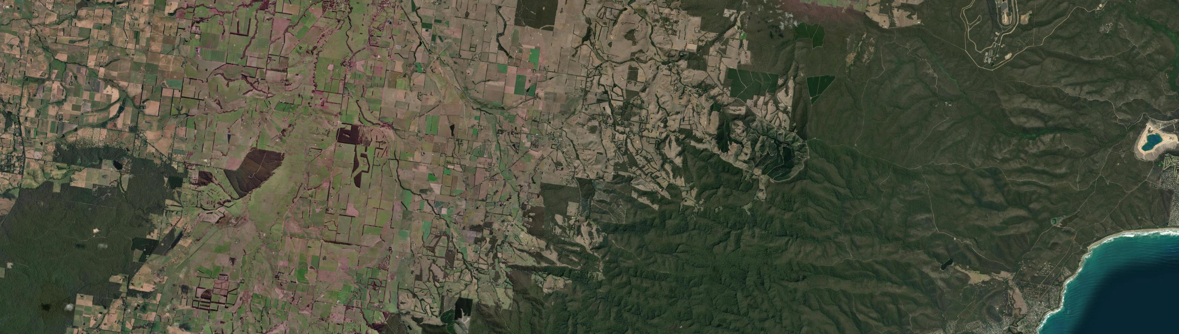 Aerial view of Deans Marsh, VIC