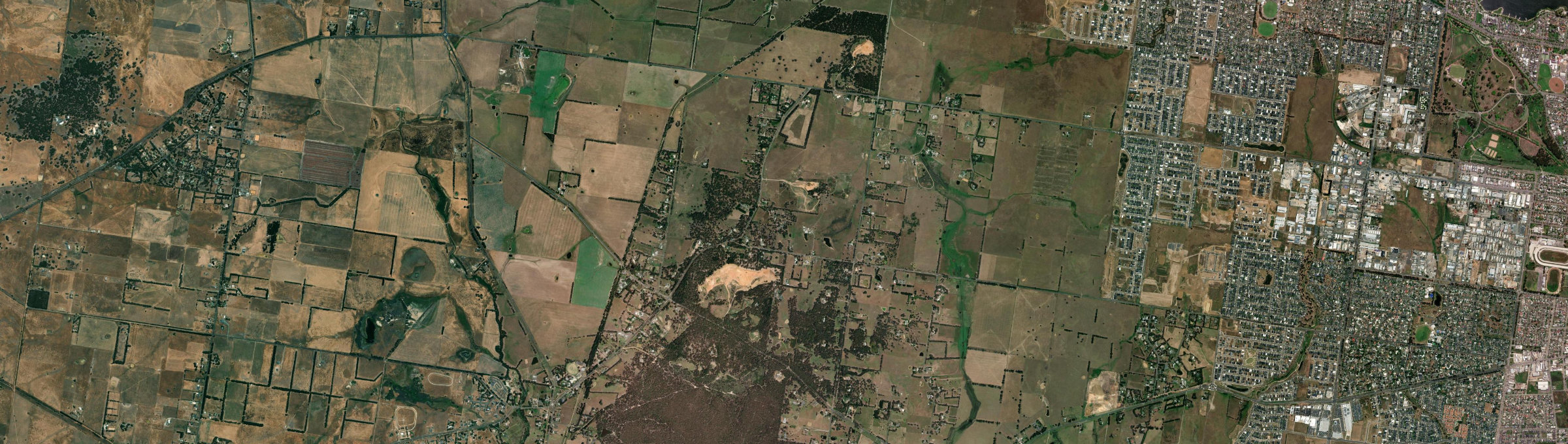 Aerial view of Bunkers Hill, VIC