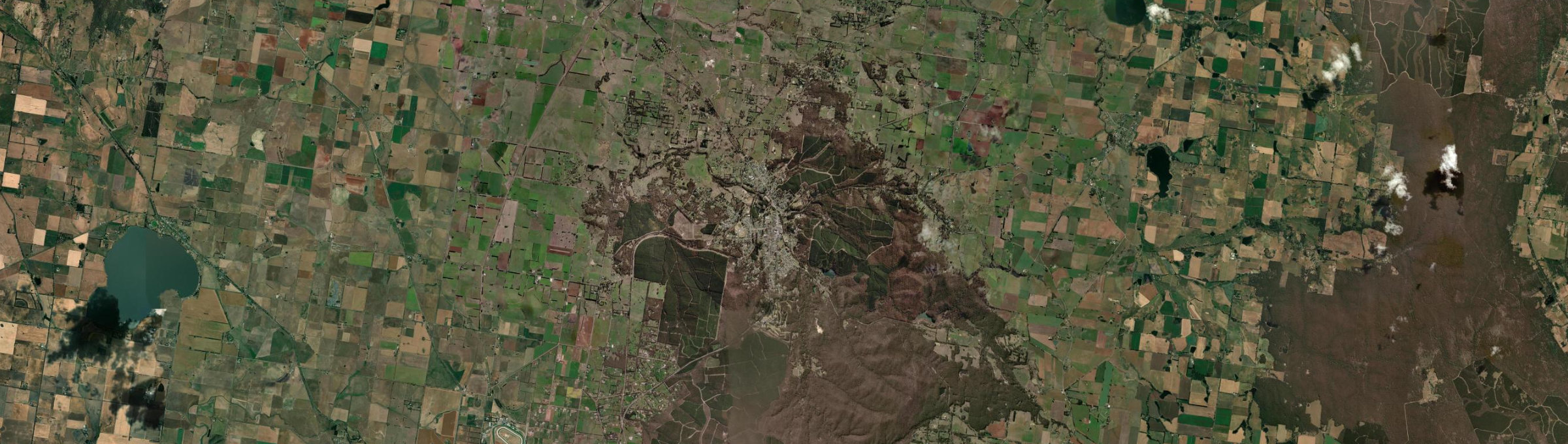 Aerial view of Creswick, VIC