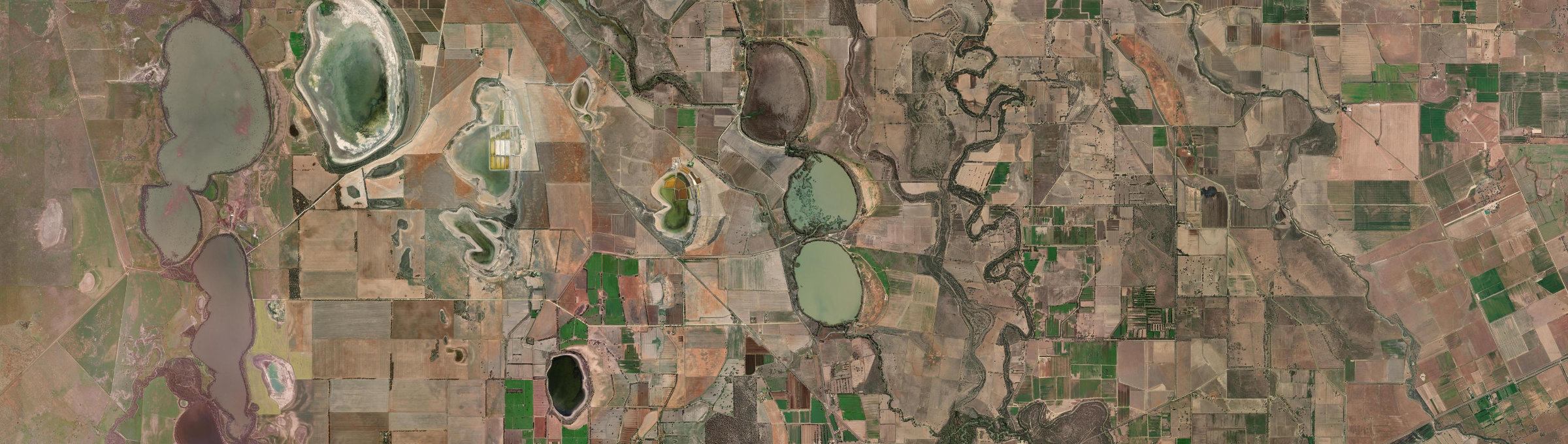Aerial view of Reedy Lake, VIC
