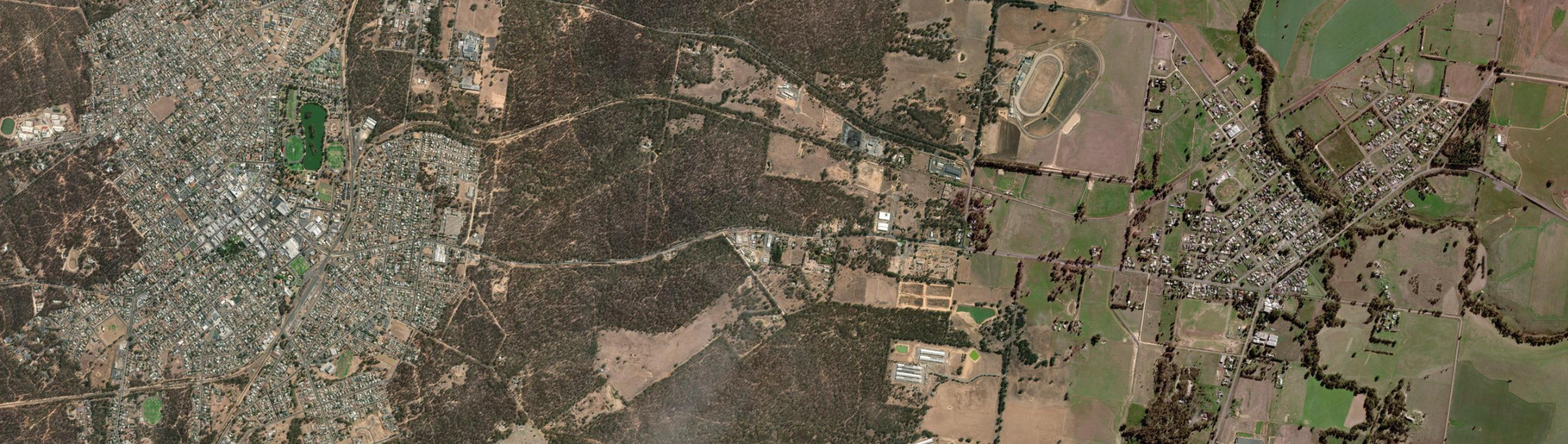 Aerial view of Flagstaff, VIC