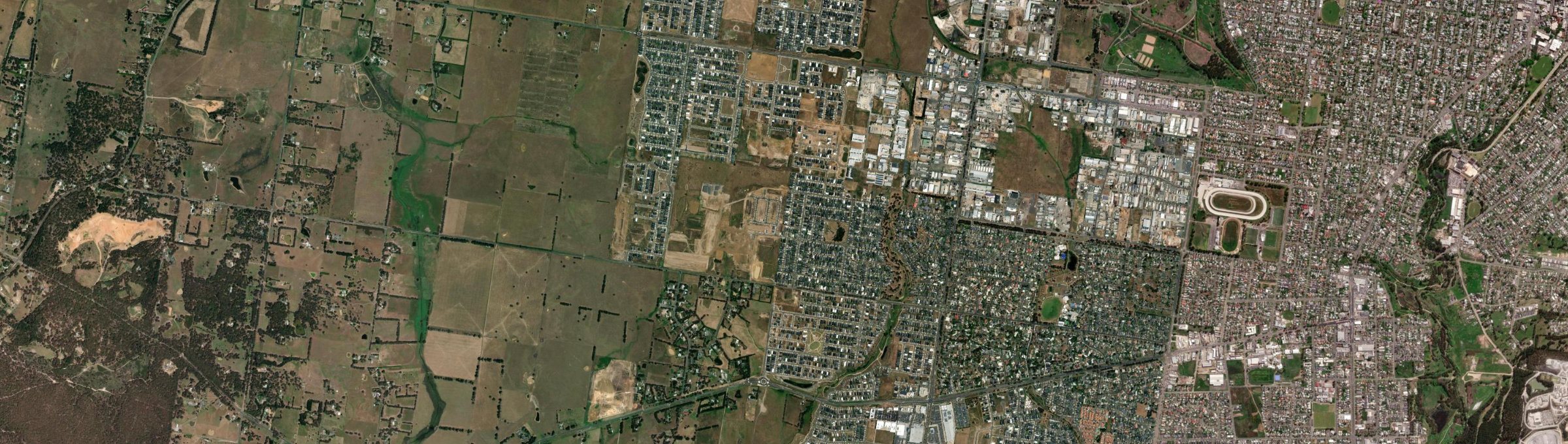 Aerial view of Winter Valley, VIC