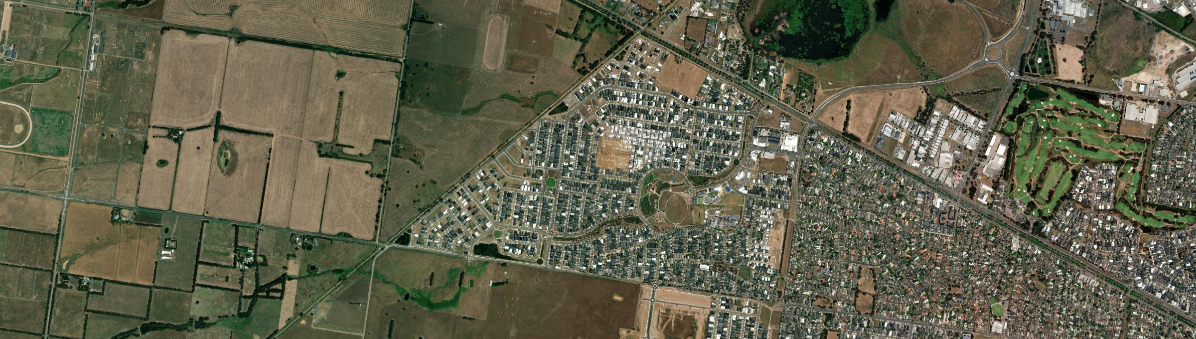 Aerial view of Lucas, VIC