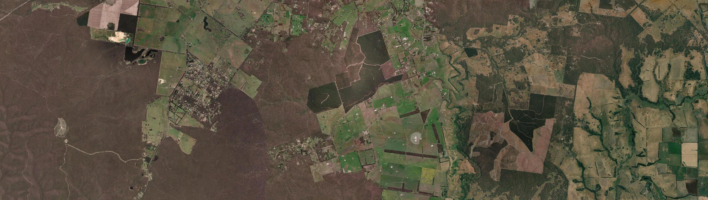 Aerial view of Garibaldi, VIC