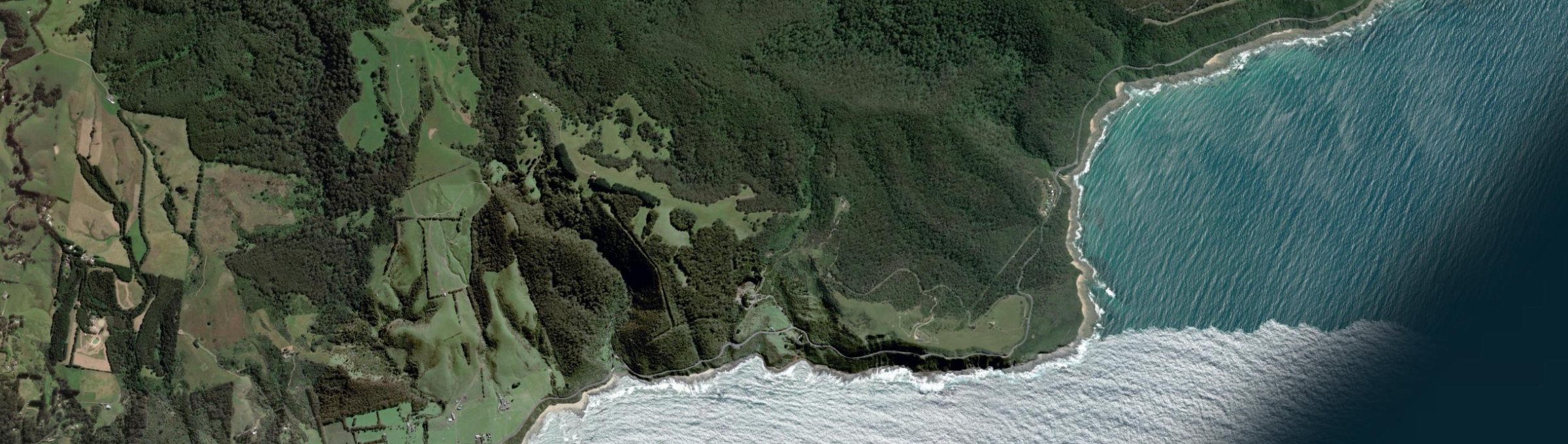 Aerial view of Grey River, VIC