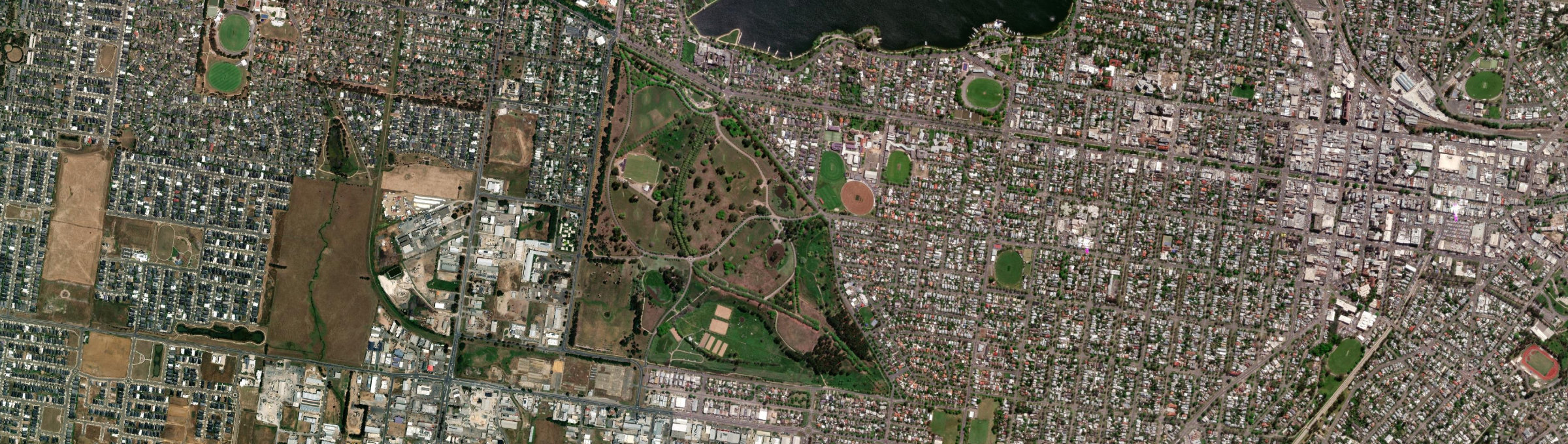 Aerial view of Newington (Vic.), VIC