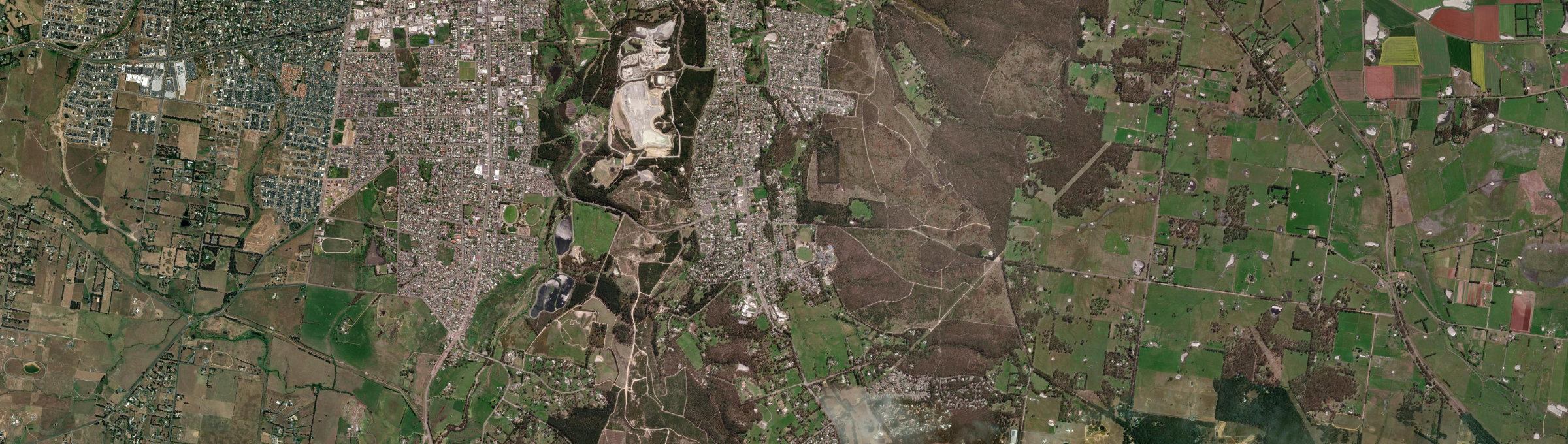 Aerial view of Mount Clear, VIC