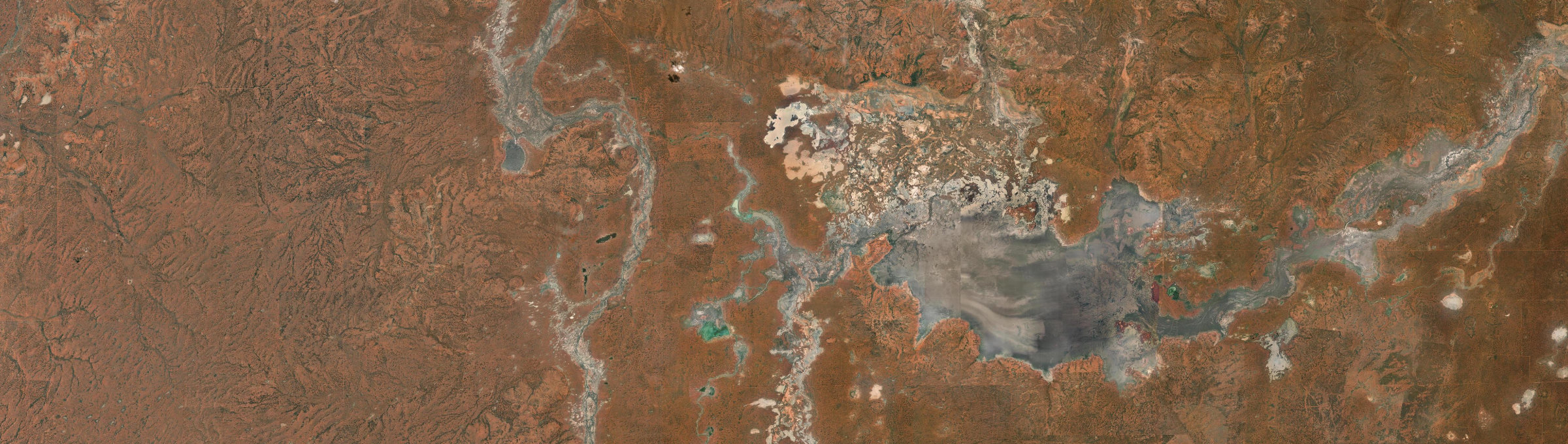 Aerial view of Hungerford (NSW), NSW