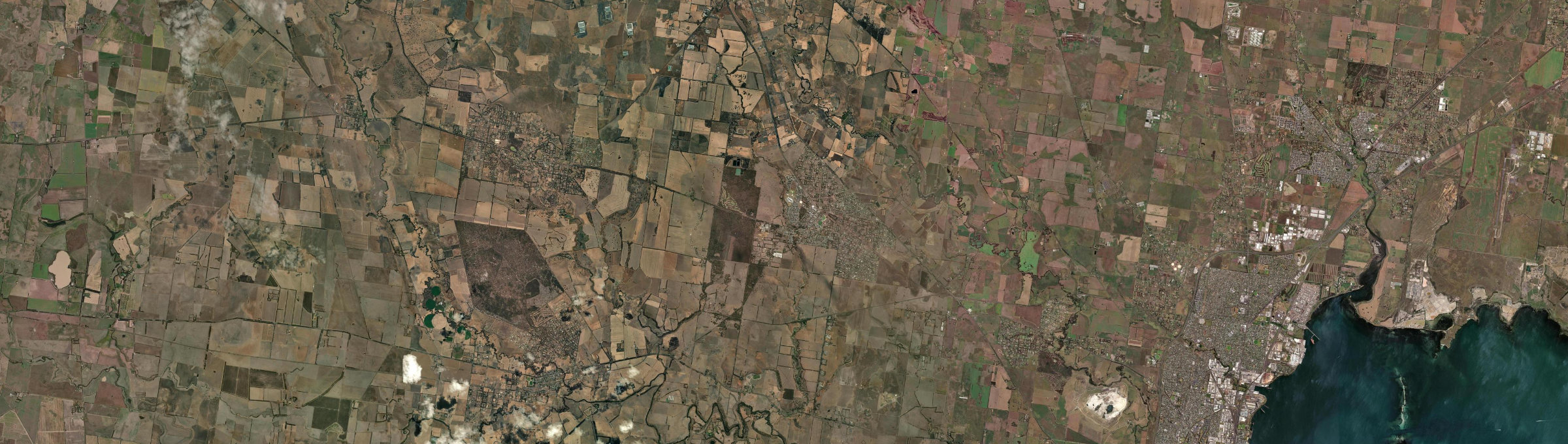 Aerial view of Bannockburn (Vic.), VIC