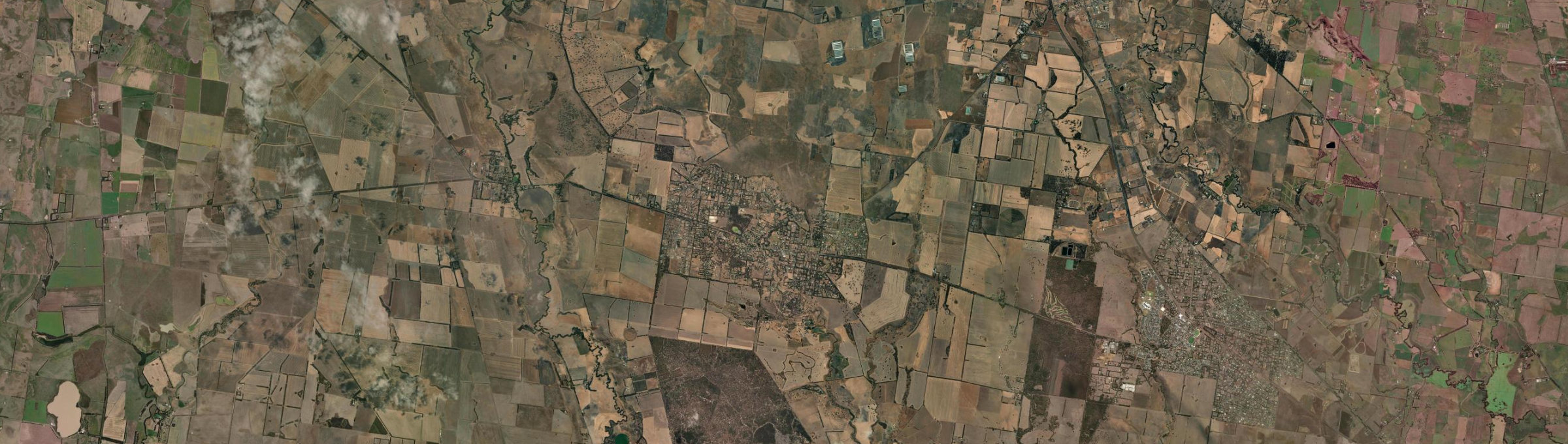 Aerial view of Teesdale (Vic.), VIC