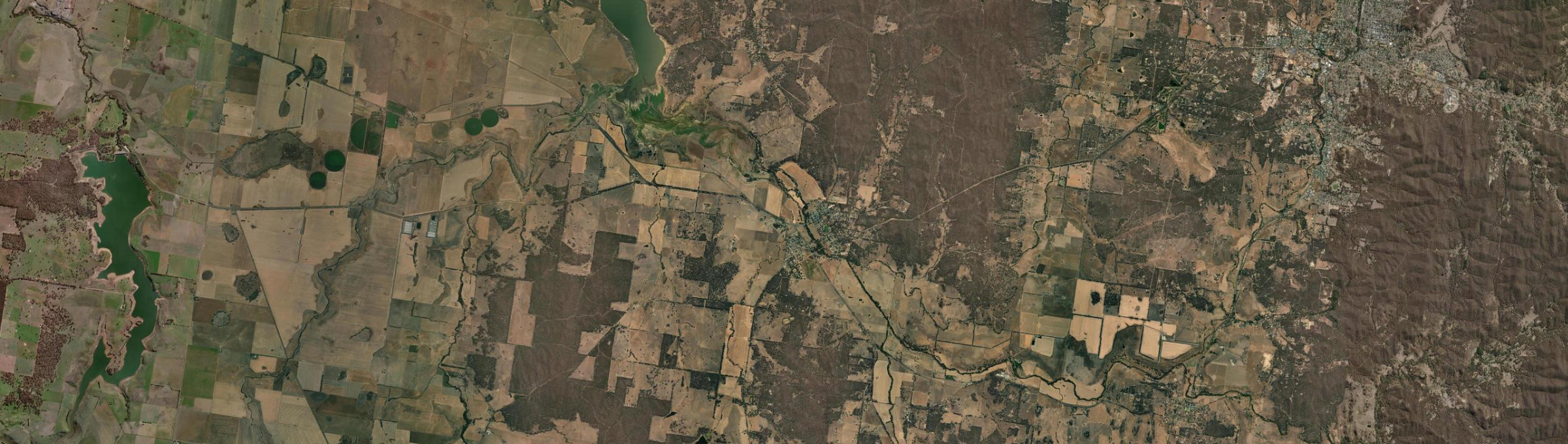 Aerial view of Newstead (Vic.), VIC