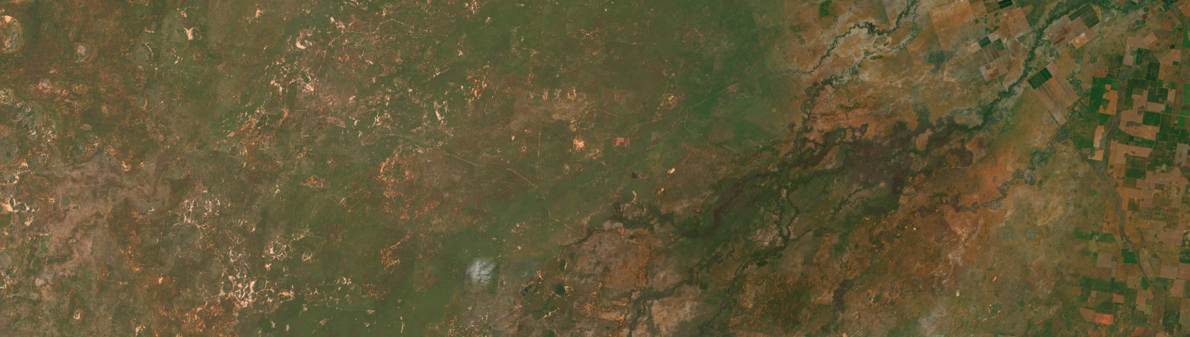 Aerial view of Booligal, NSW