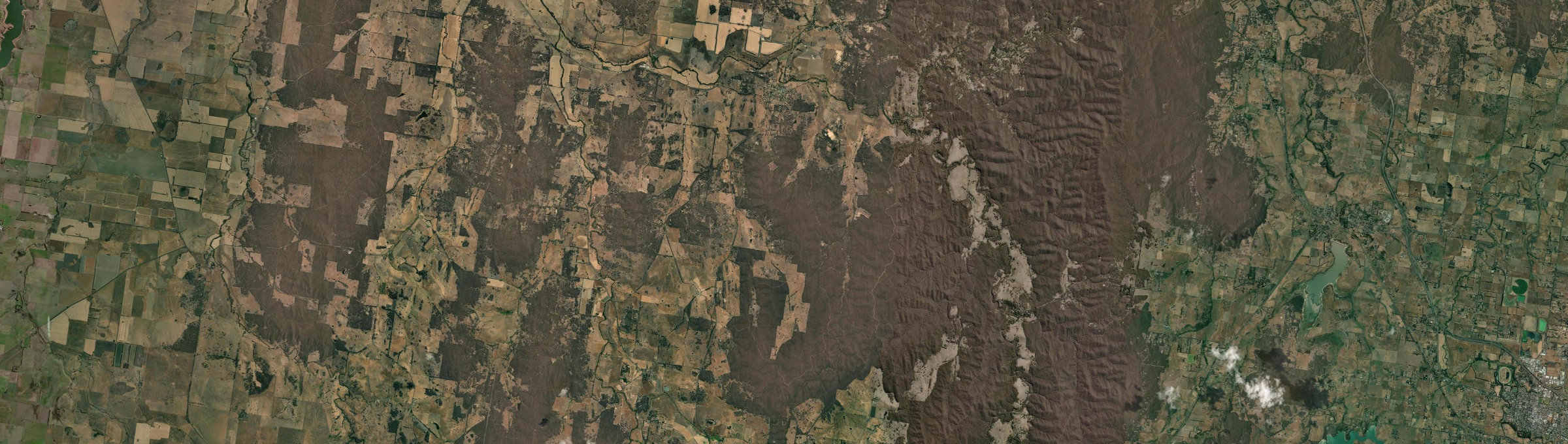 Aerial view of Guildford (Vic.), VIC