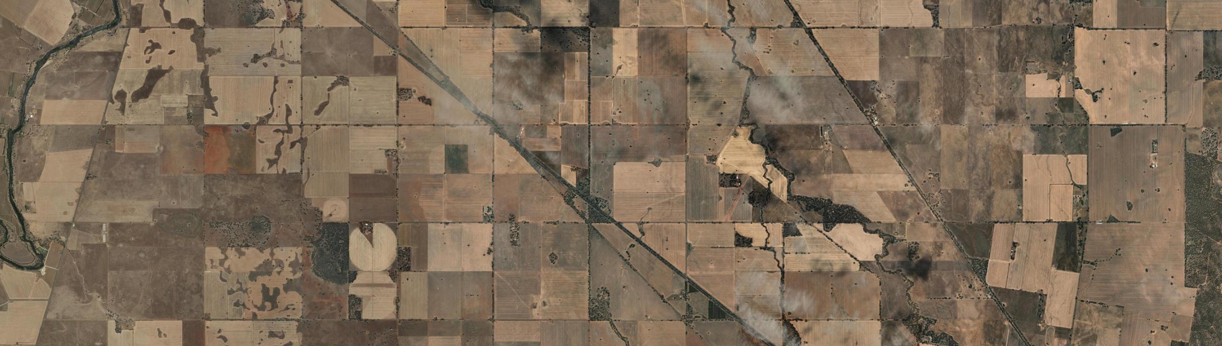 Aerial view of Derby (Vic.), VIC