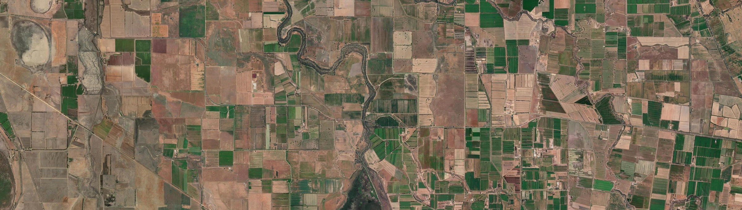 Aerial view of Milnes Bridge, VIC