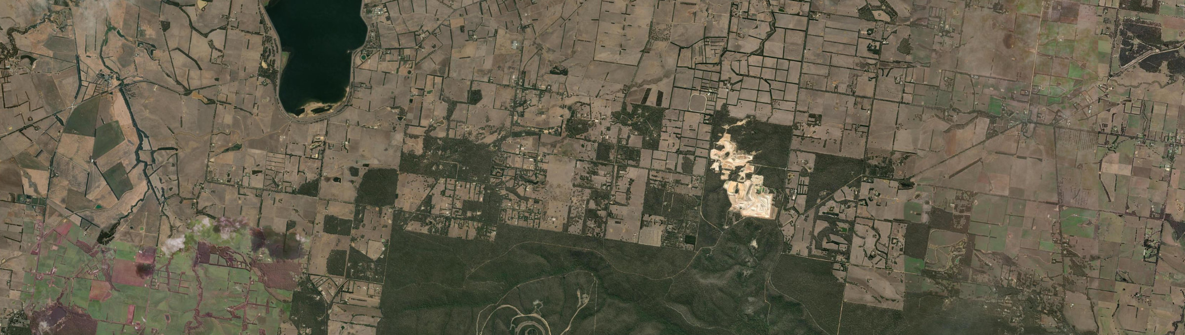 Aerial view of Gherang, VIC