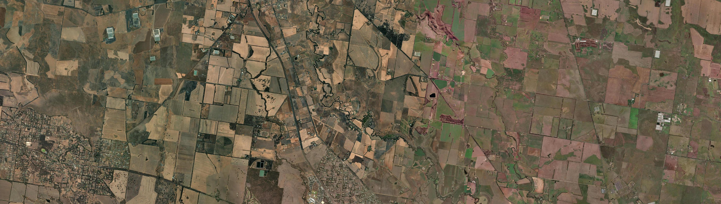 Aerial view of Russells Bridge, VIC