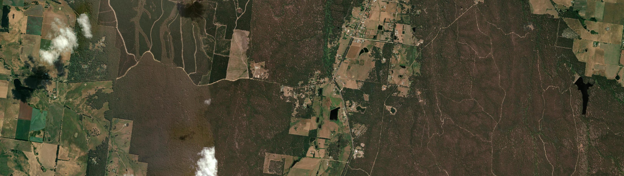 Aerial view of Sailors Falls, VIC