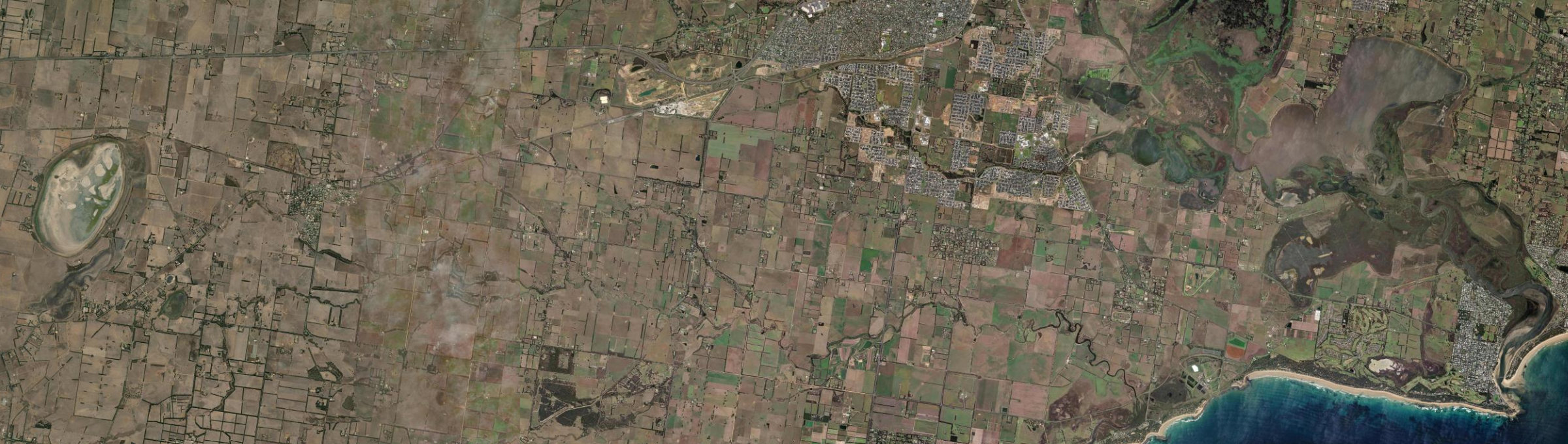 Aerial view of Mount Duneed, VIC