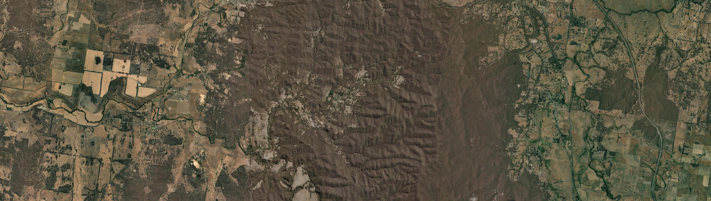 Aerial view of Fryerstown, VIC