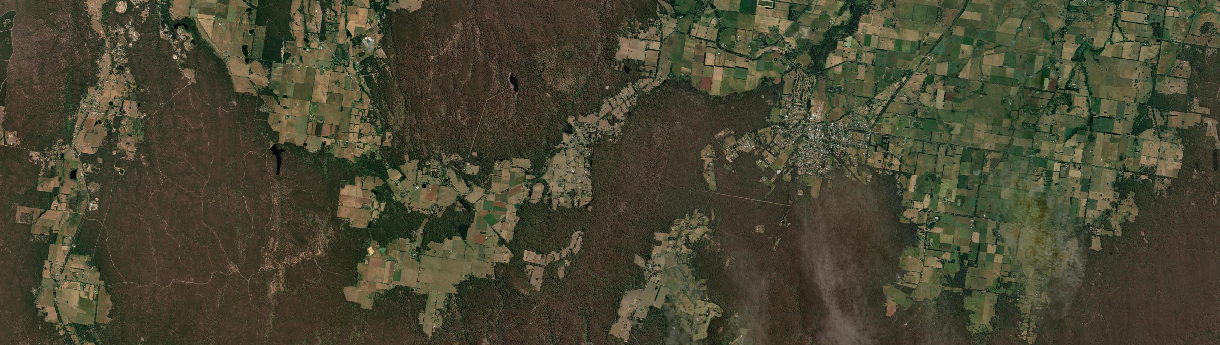 Aerial view of Lyonville, VIC