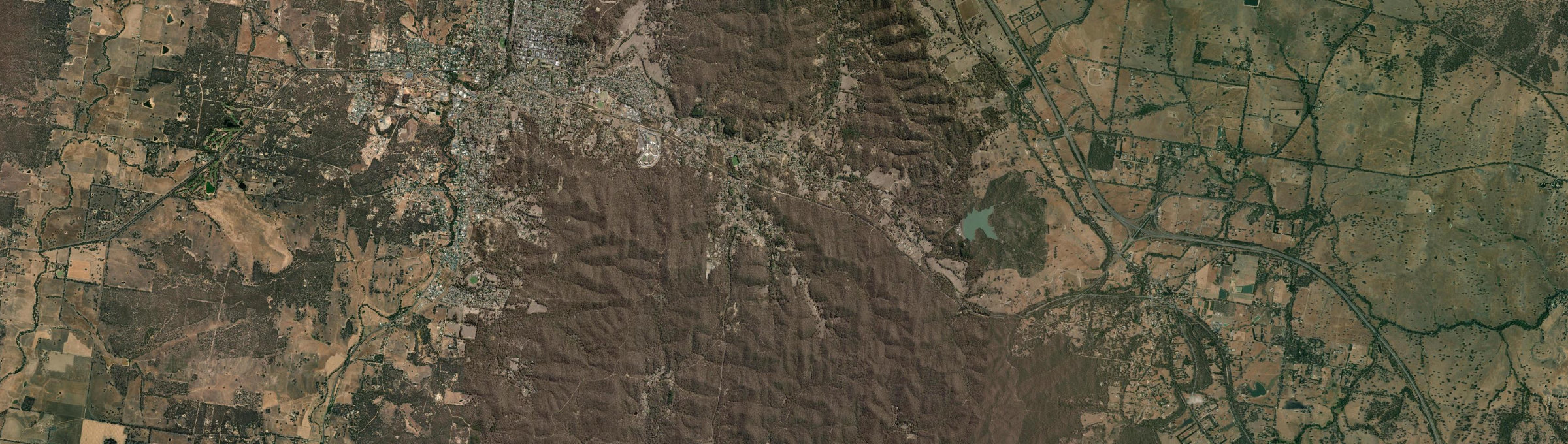 Aerial view of Chewton, VIC