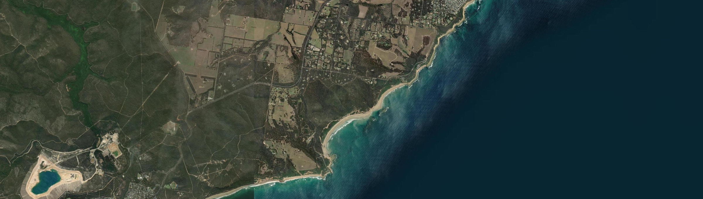 Aerial view of Bells Beach, VIC