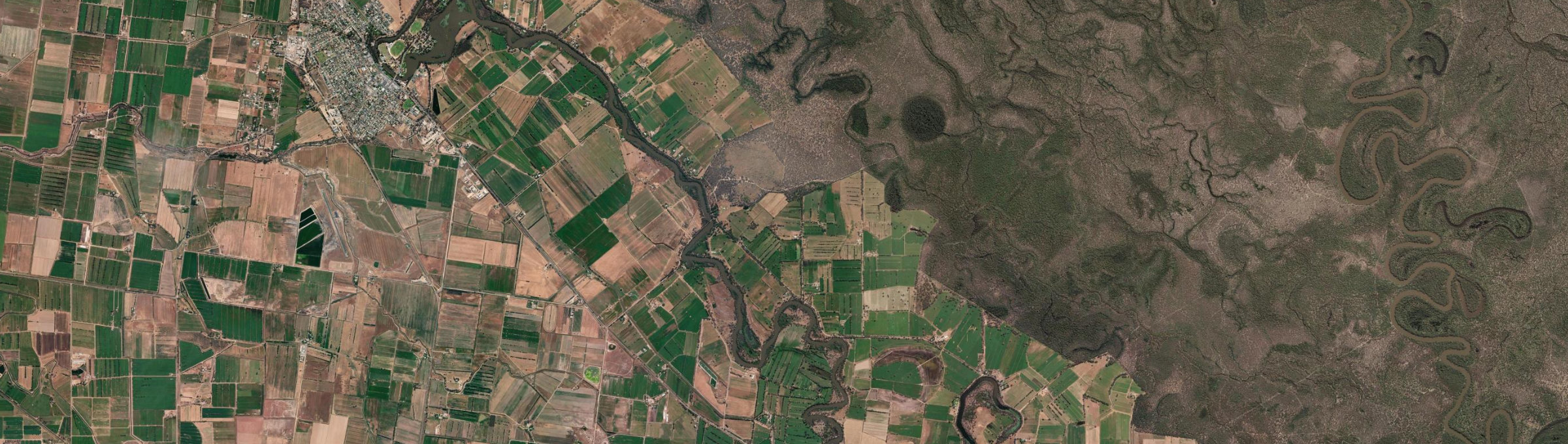 Aerial view of Daltons Bridge, VIC