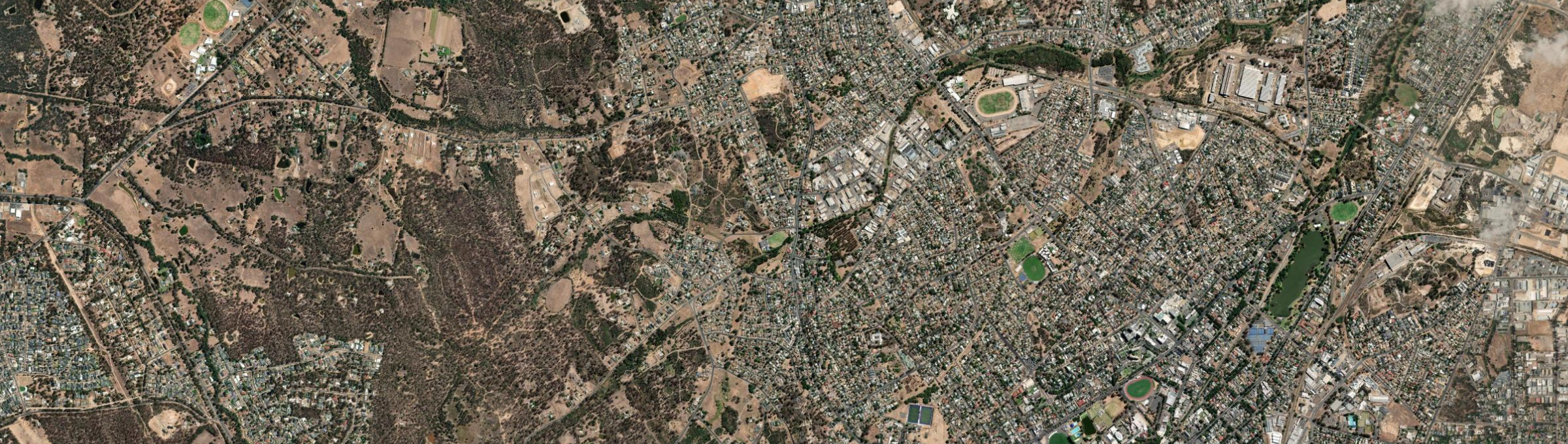 Aerial view of Long Gully, VIC