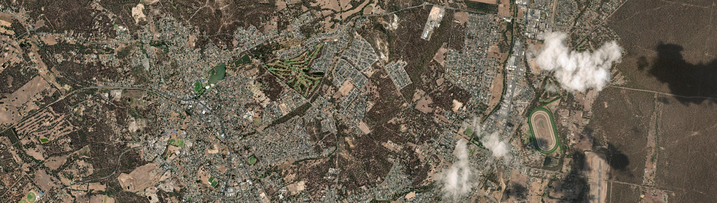 Aerial view of Jackass Flat, VIC