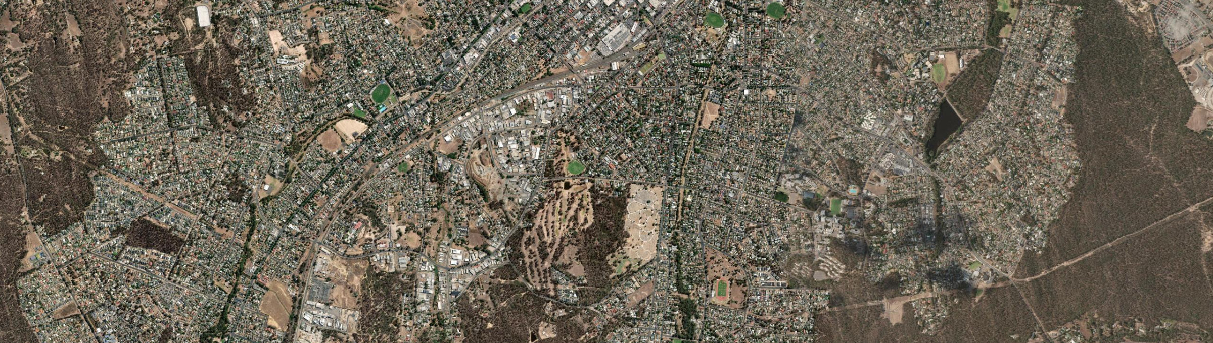 Aerial view of Quarry Hill, VIC