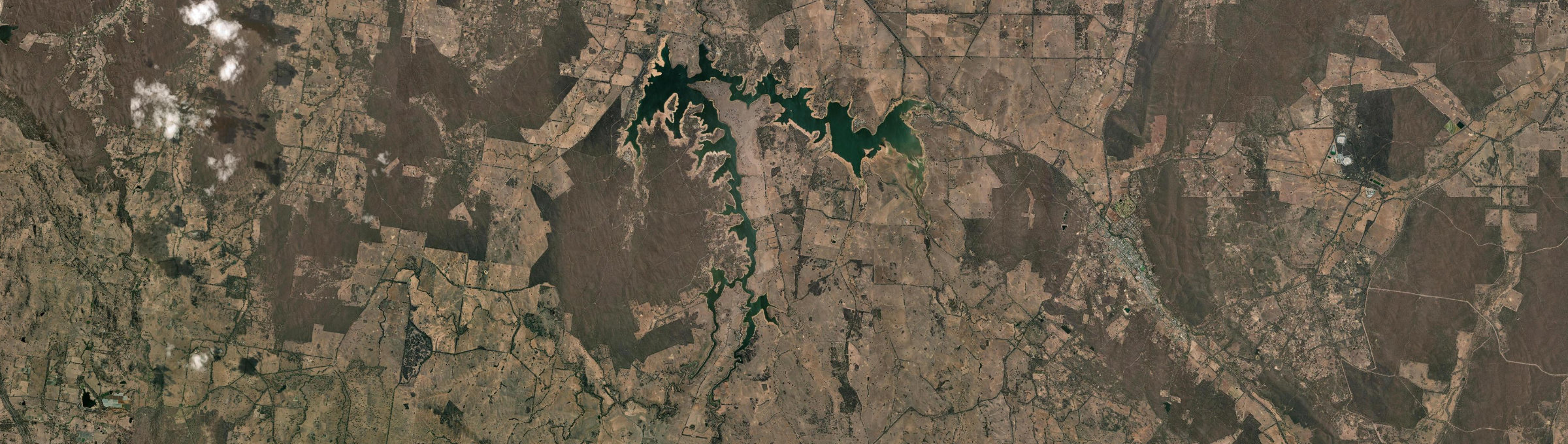 Aerial view of Lake Eppalock, VIC