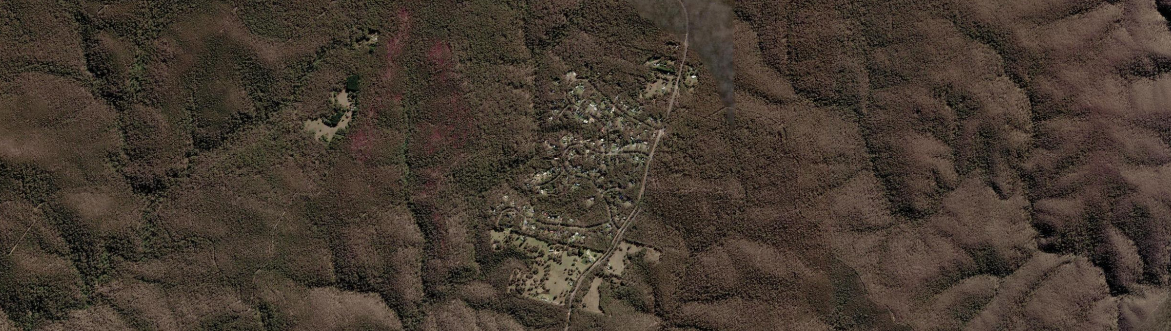 Aerial view of Dales Creek, VIC