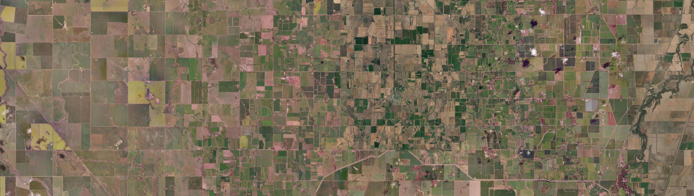 Aerial view of Lockington, VIC