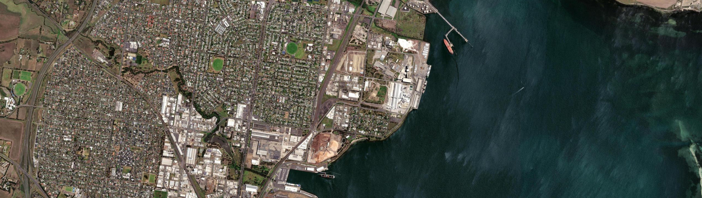 Aerial view of North Shore (Vic.), VIC