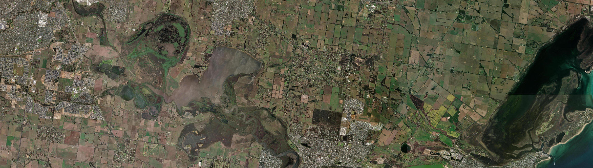 Aerial view of Wallington, VIC