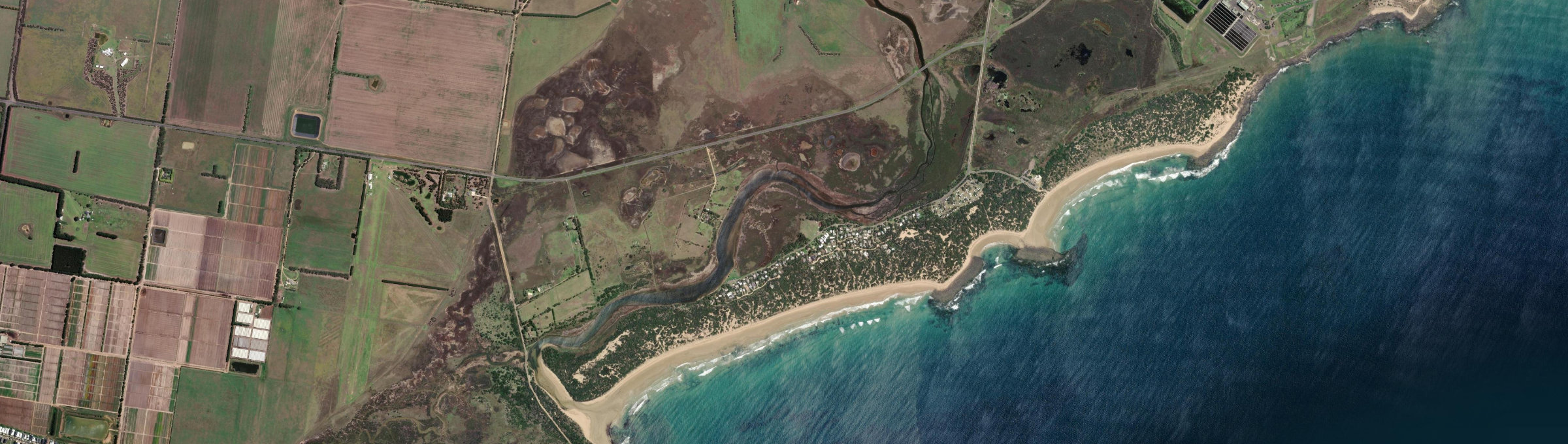 Aerial view of Breamlea, VIC