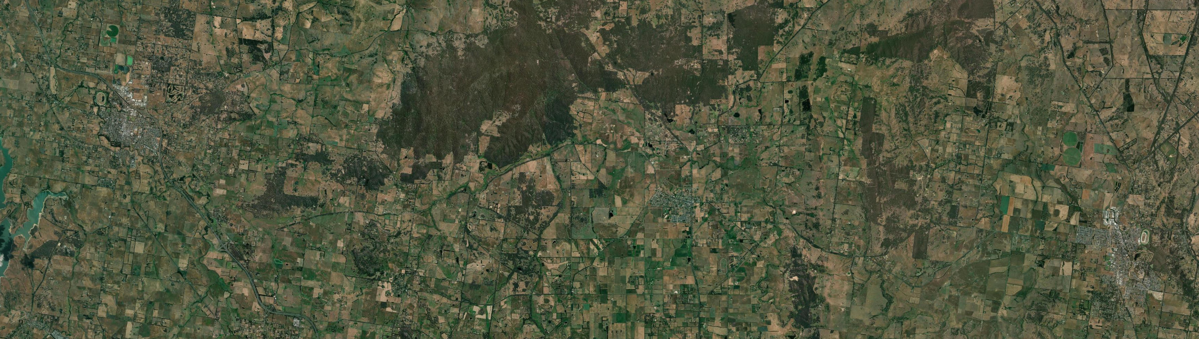 Aerial view of Lancefield, VIC