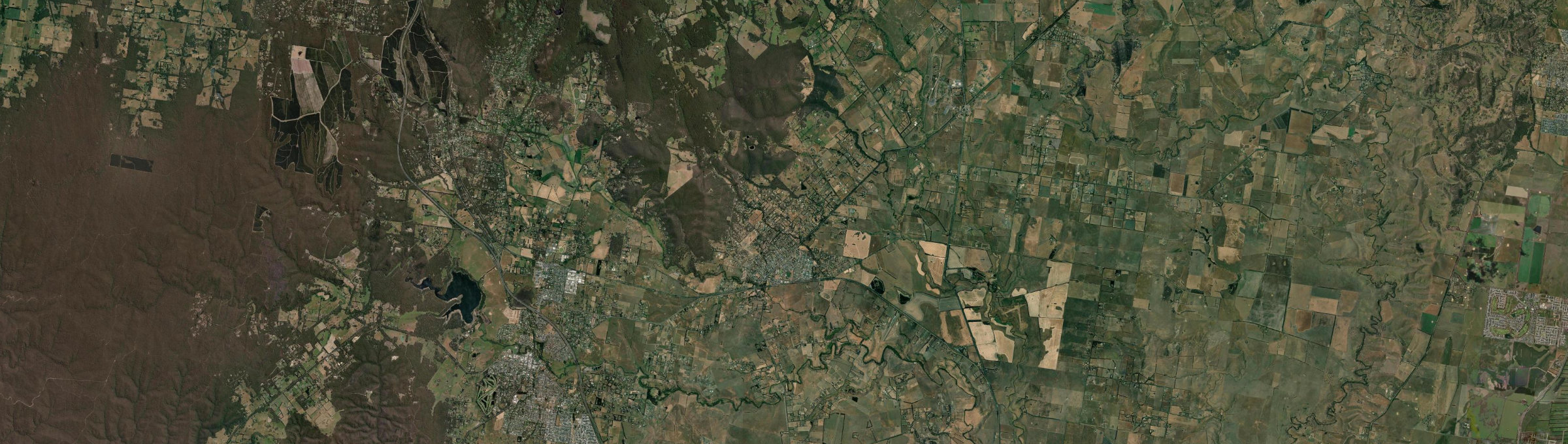 Aerial view of Riddells Creek, VIC