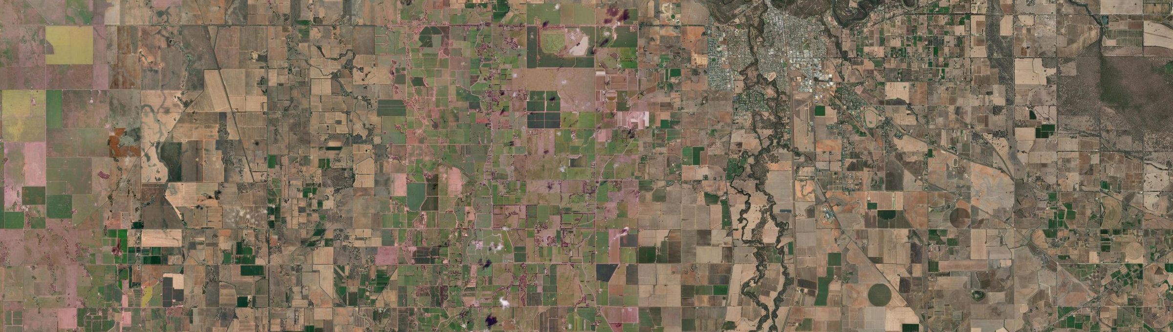 Aerial view of Echuca West, VIC