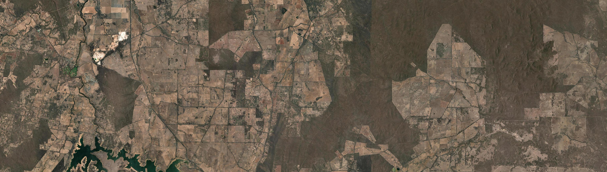 Aerial view of Mount Camel, VIC